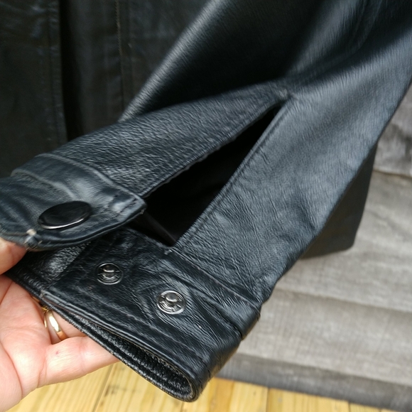 🌹Host Pick🌹Genuine Leather East 5th Womens Black Full Zip Jacket Coat L - Picture 5 of 12